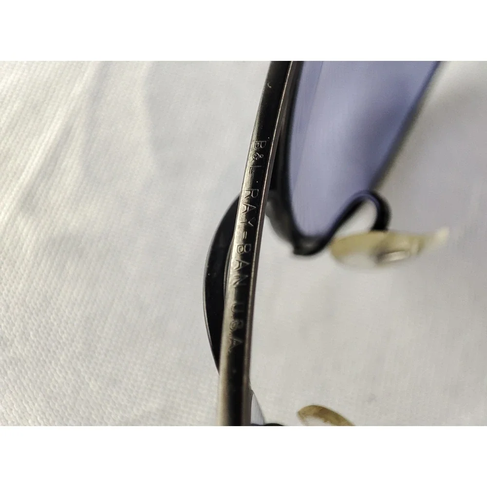Vintage B&L‎ Ray-Ban W1739 Sport Series 3 Sunglasses Black Blue Lens Mint